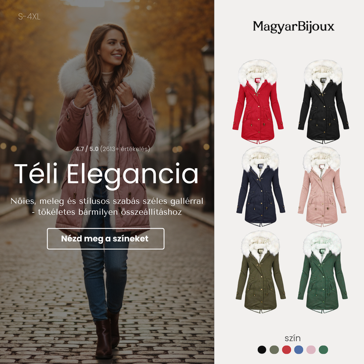 Luxus bélelt női télikabát - Elena