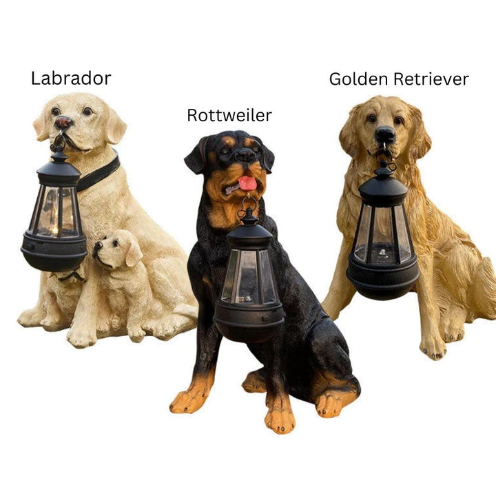 Napelemes kutyaszobor LED világítással - LumiPup