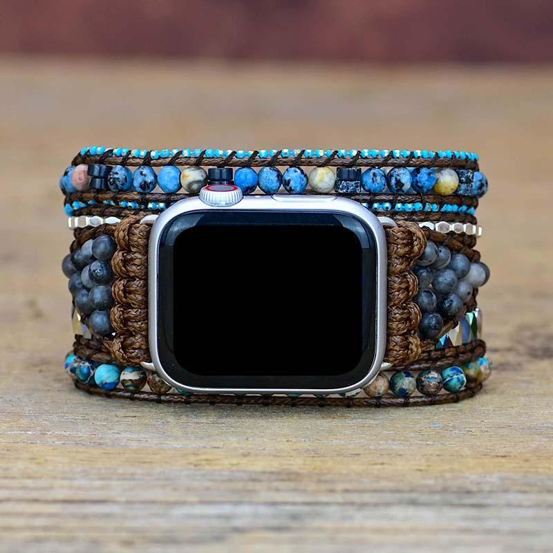 Drágakő Apple Watch Zenekar - Azure
