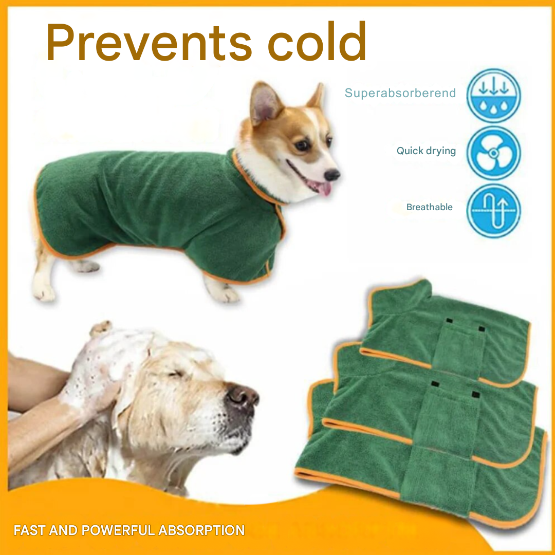 Kényelmes kutyás fürdőköpeny - Finn