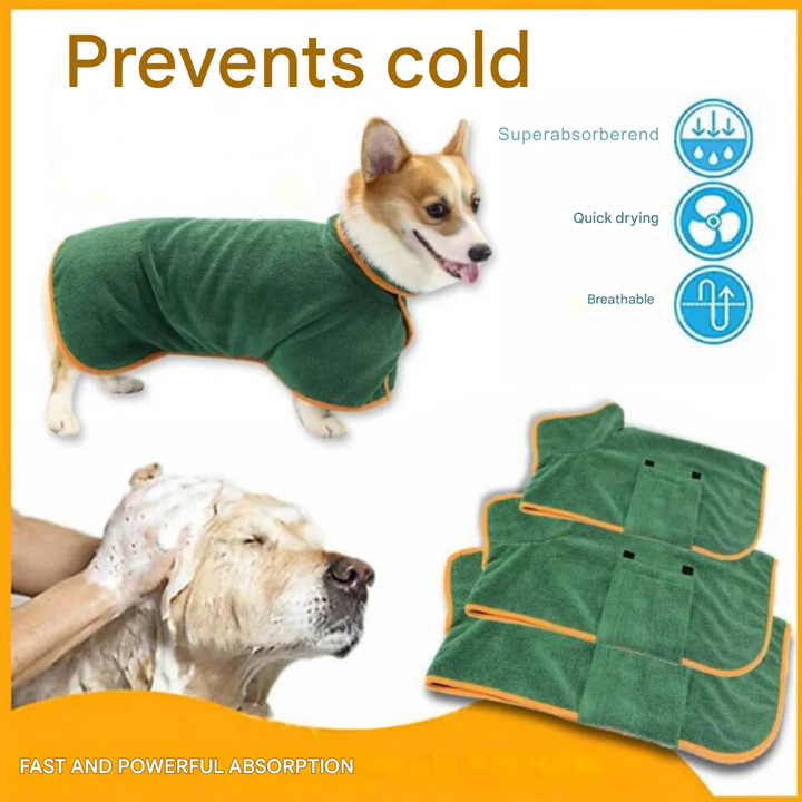 Kényelmes kutyás fürdőköpeny - Finn