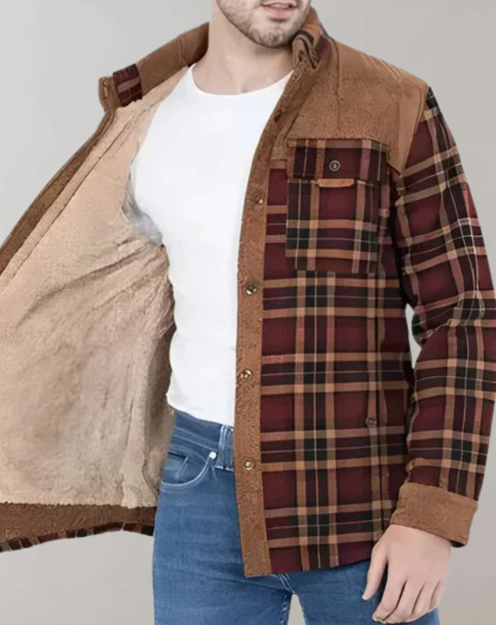 Dohányzós férfi flaneldzseki fleece-béléssel – FlanelStil