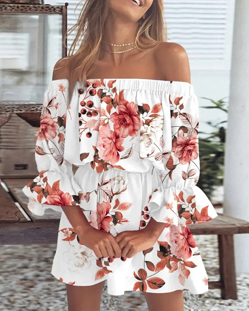Trendi Boho-miniruha, egy vállas dizájnnal és légies fazonnal - Ysa