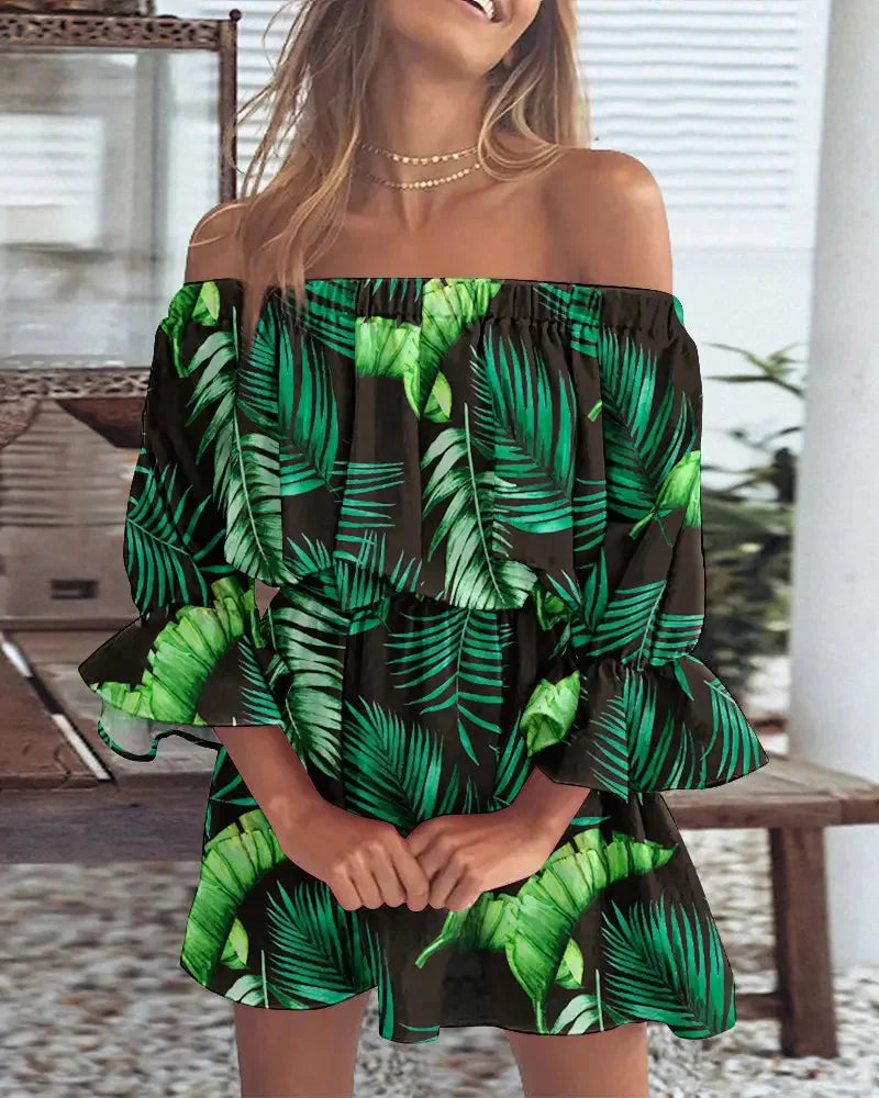 Trendi Boho-miniruha, egy vállas dizájnnal és légies fazonnal - Ysa