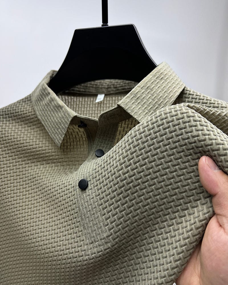Légáteresztő férfi póló, hálós részletekkel és slim fit – Milan