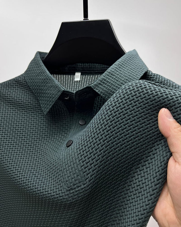 Légáteresztő férfi póló, hálós részletekkel és slim fit – Milan