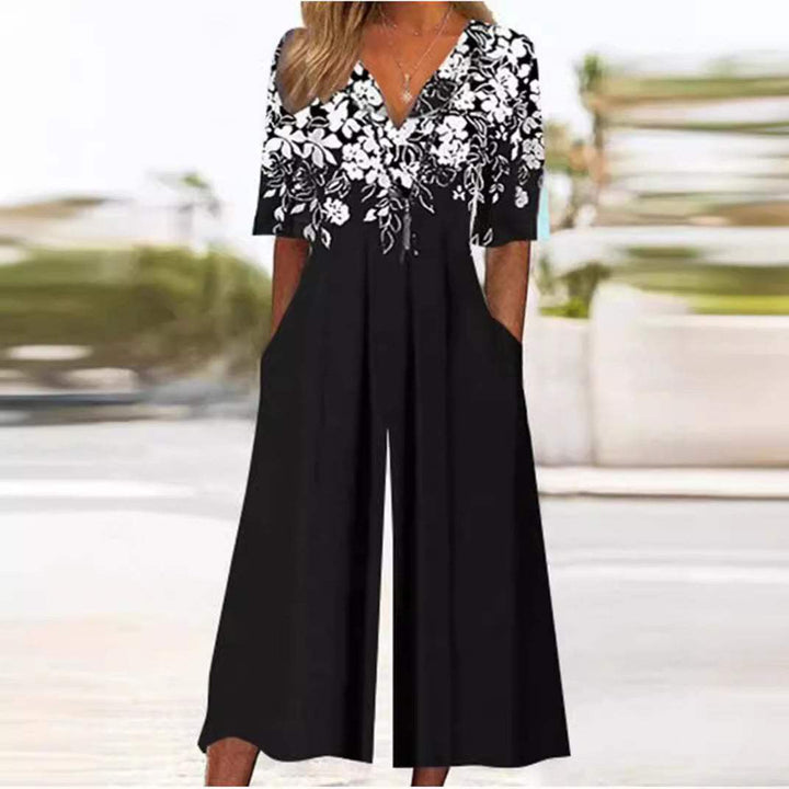Laza és Stílusos Női Jumpsuit Széles Szárral – Elina