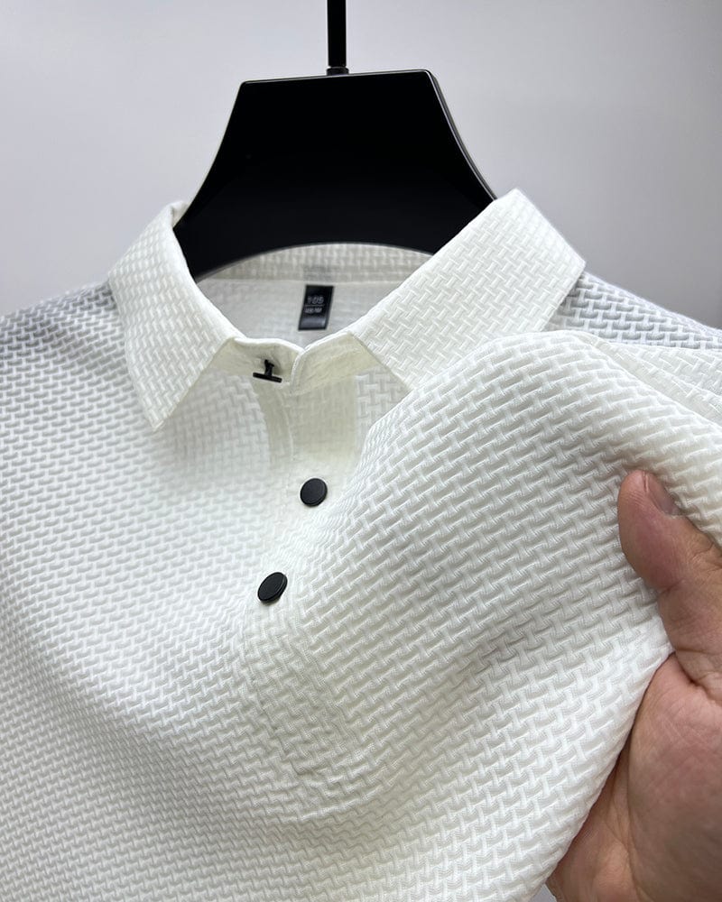 Légáteresztő férfi póló, hálós részletekkel és slim fit – Milan