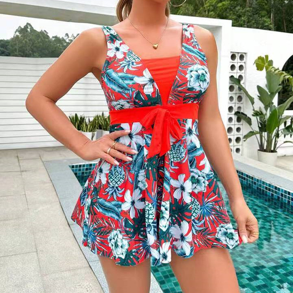 Trendi Tankini nyomattal és szoknyás hasítékkal - Zamira