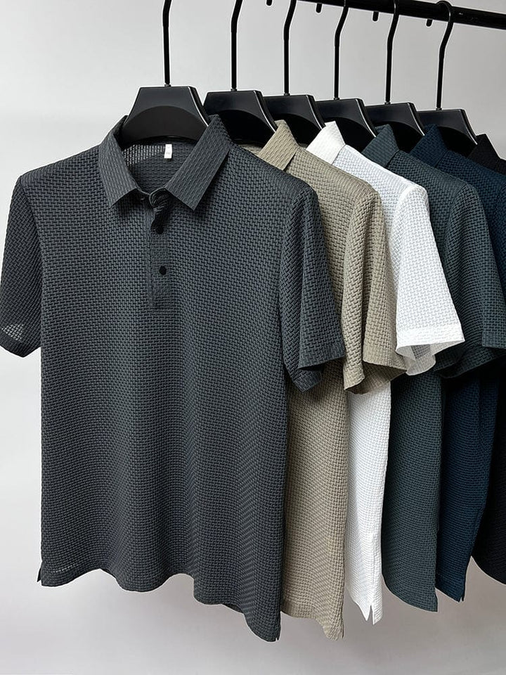 Légáteresztő férfi póló, hálós részletekkel és slim fit – Milan