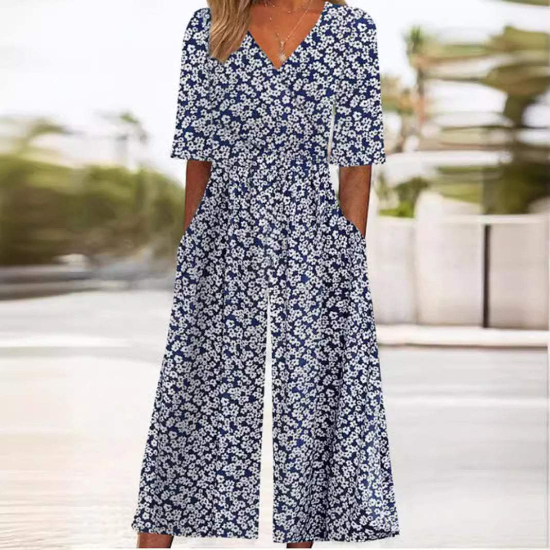 Laza és Stílusos Női Jumpsuit Széles Szárral – Elina