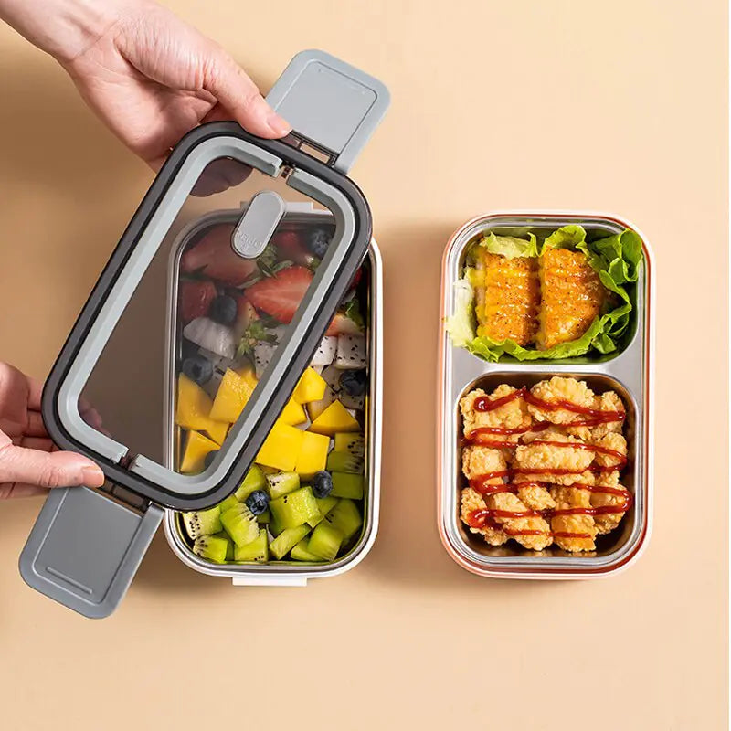 2-Rétegű Rozsdamentes Acél Bento Uzsonnás Doboz - MealMate