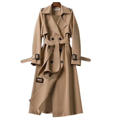 Elegáns női trench coat dupla gombokkal – Celina