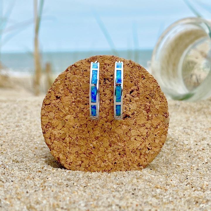 Luxus ezüst és opál óceáni fülbevalók - Mareva