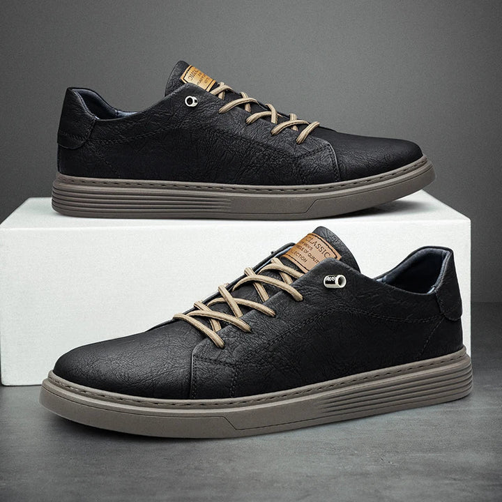 Kényelmes Oxford Bőr Férfi Sneakers - Ethan
