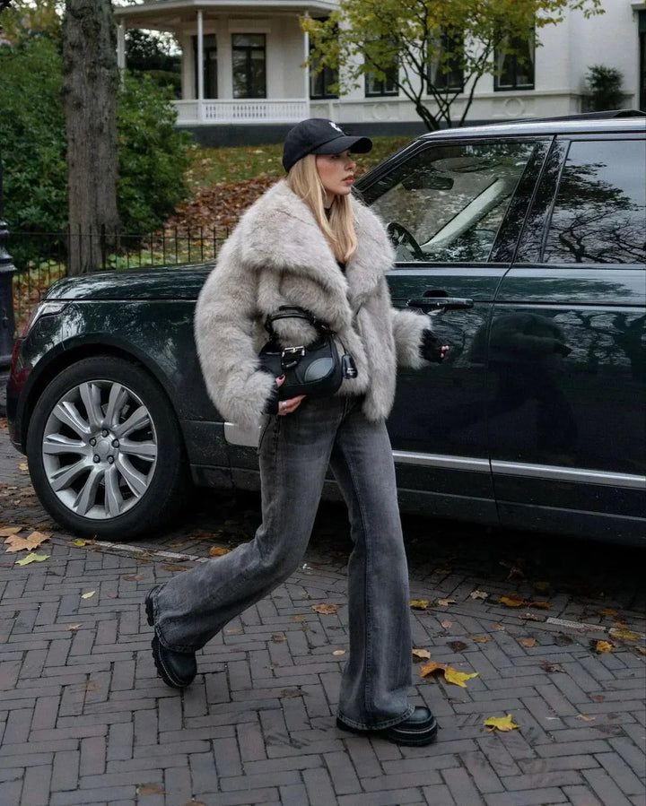 Hölgyek Műszőrme Kabát - Olivia