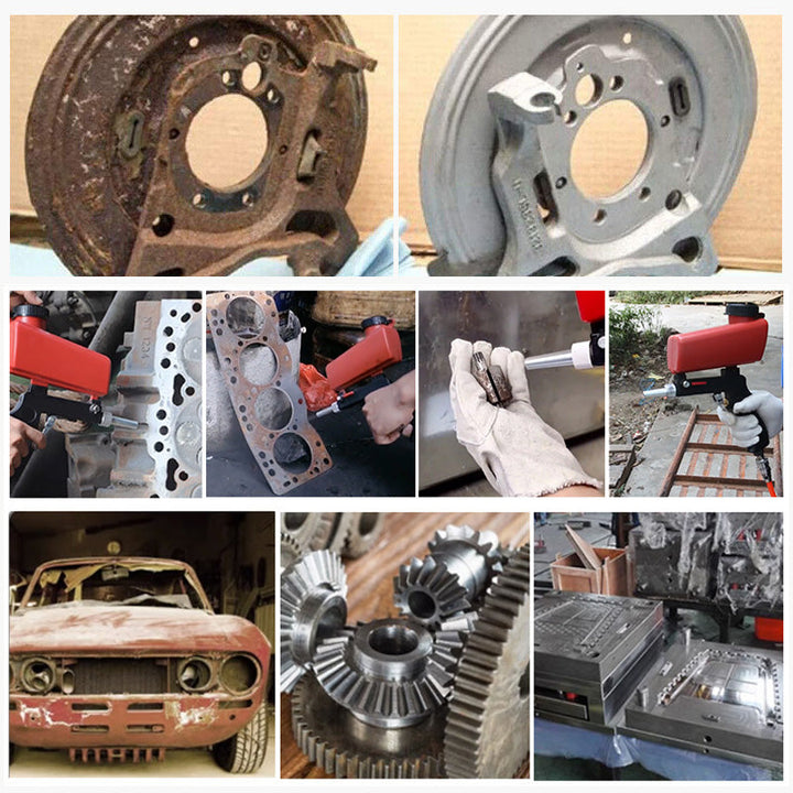 Hordozható, kézi pneumatikus homokfújó pisztoly