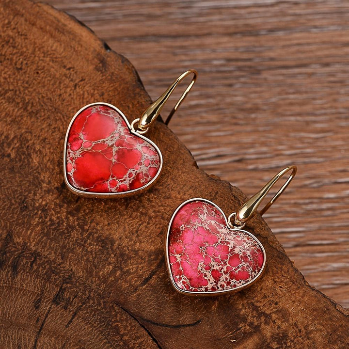 Ruby Essence Jaspis Fülbevalók – Sienna