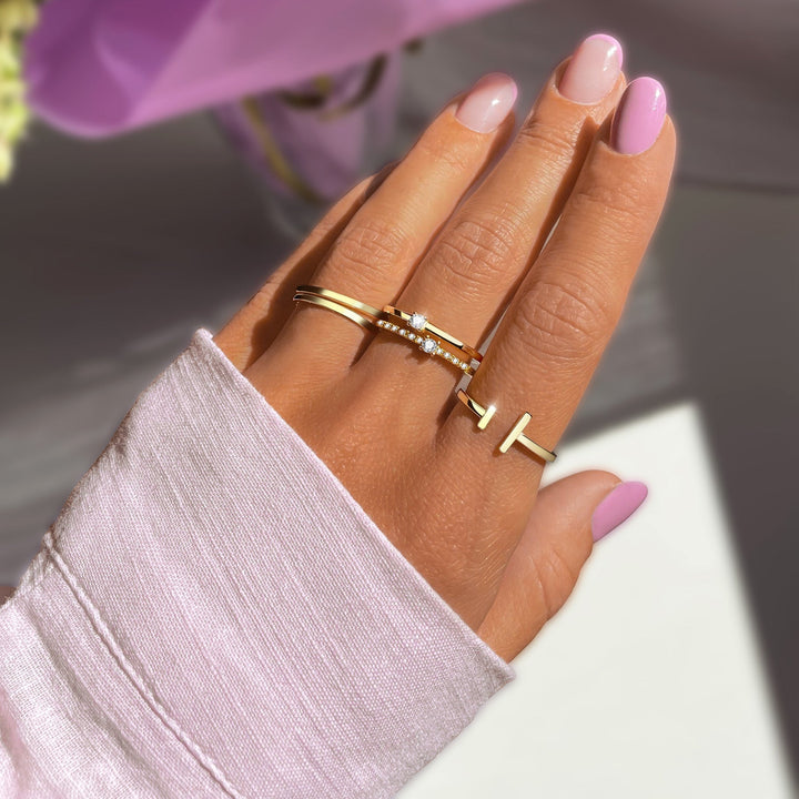 Nyitható gyűrű állítható dizájnnal - Aureos