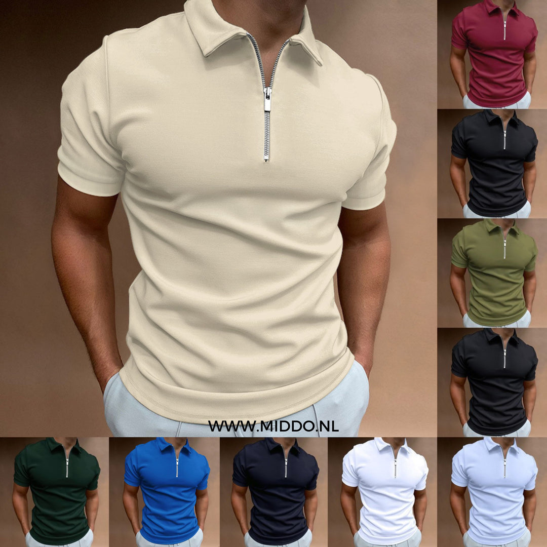 Modern slim fit póló cipzárral (1 vásárol, 1 ingyen) - VestoZip férfi póló