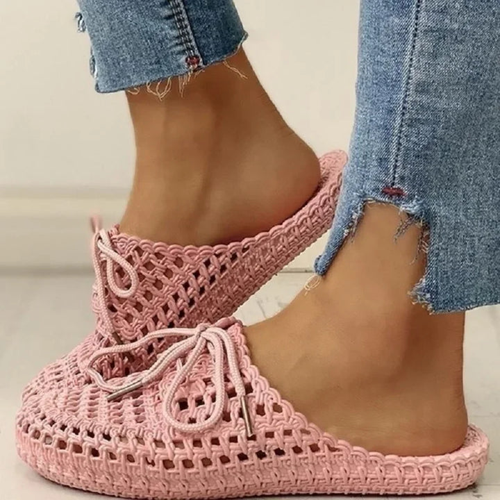 Légáteresztő női kültéri loafer nyitott orral – Linaya
