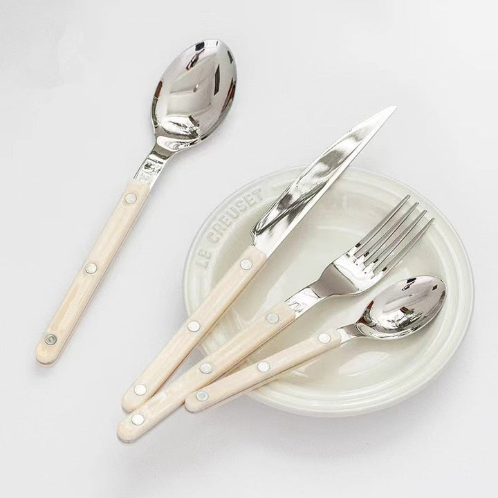 24 darabos rozsdamentes acél evőeszközkészlet gravírozott designnal - BistroLine