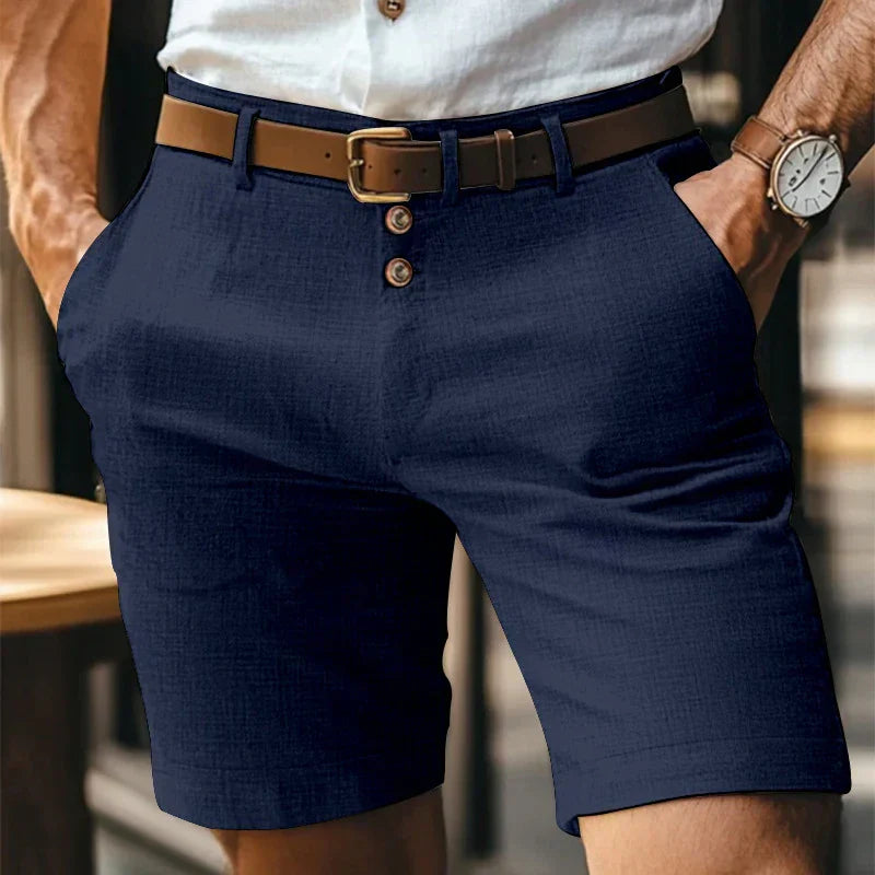 Légáteresztő & Vintage Slim-Fit Nyári Rövidnadrág Férfiaknak – Lennart
