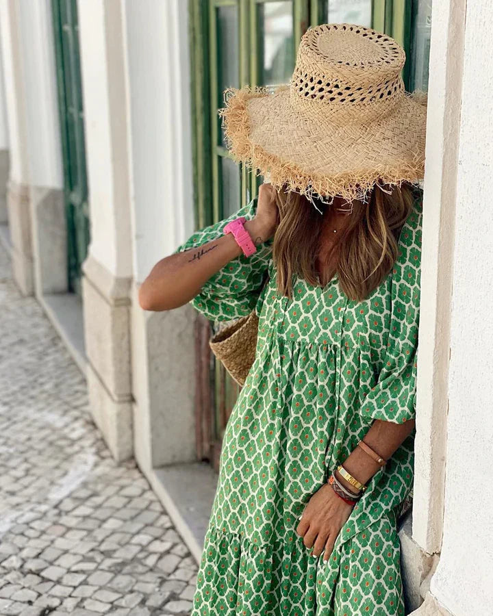 Boho nyári ruha ibizai stílusban, laza szabással – Elira