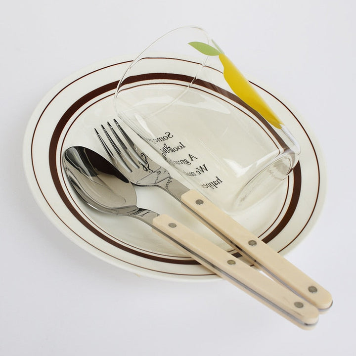 24 darabos rozsdamentes acél evőeszközkészlet gravírozott designnal - BistroLine