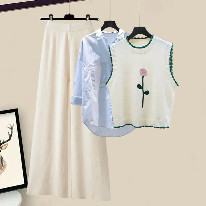 Háromrészes női téli öltözködési szett kardigánnal – Marisa