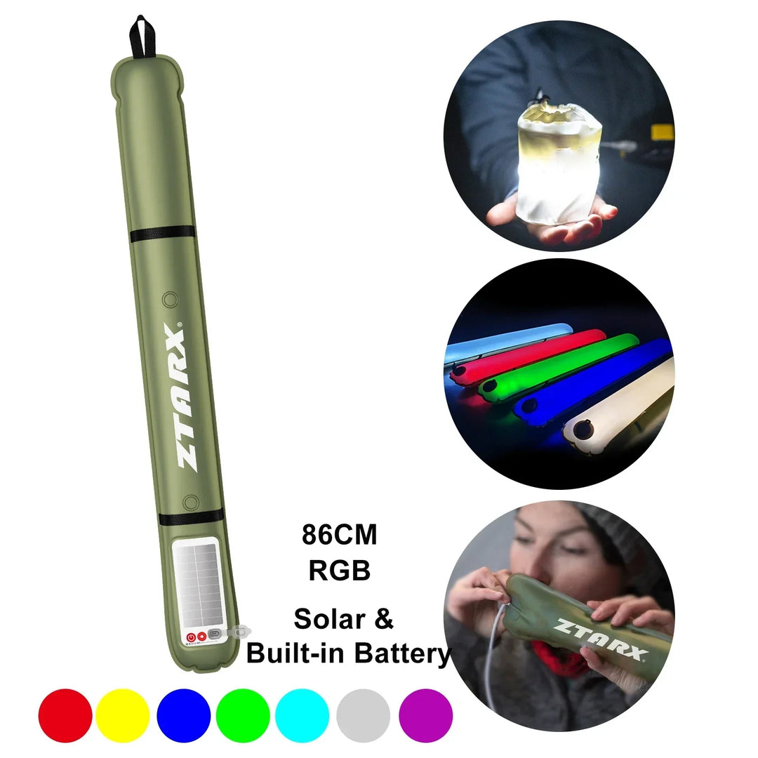 Felfújható Solar LED Csőlámpa - LumiGlow Pro