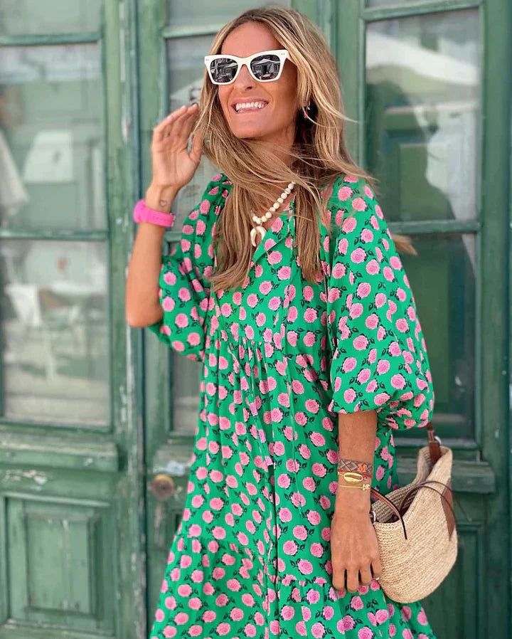 Boho nyári ruha ibizai stílusban, laza szabással – Elira
