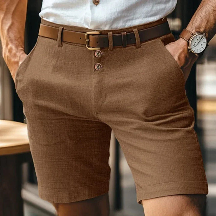 Légáteresztő & Vintage Slim-Fit Nyári Rövidnadrág Férfiaknak – Lennart