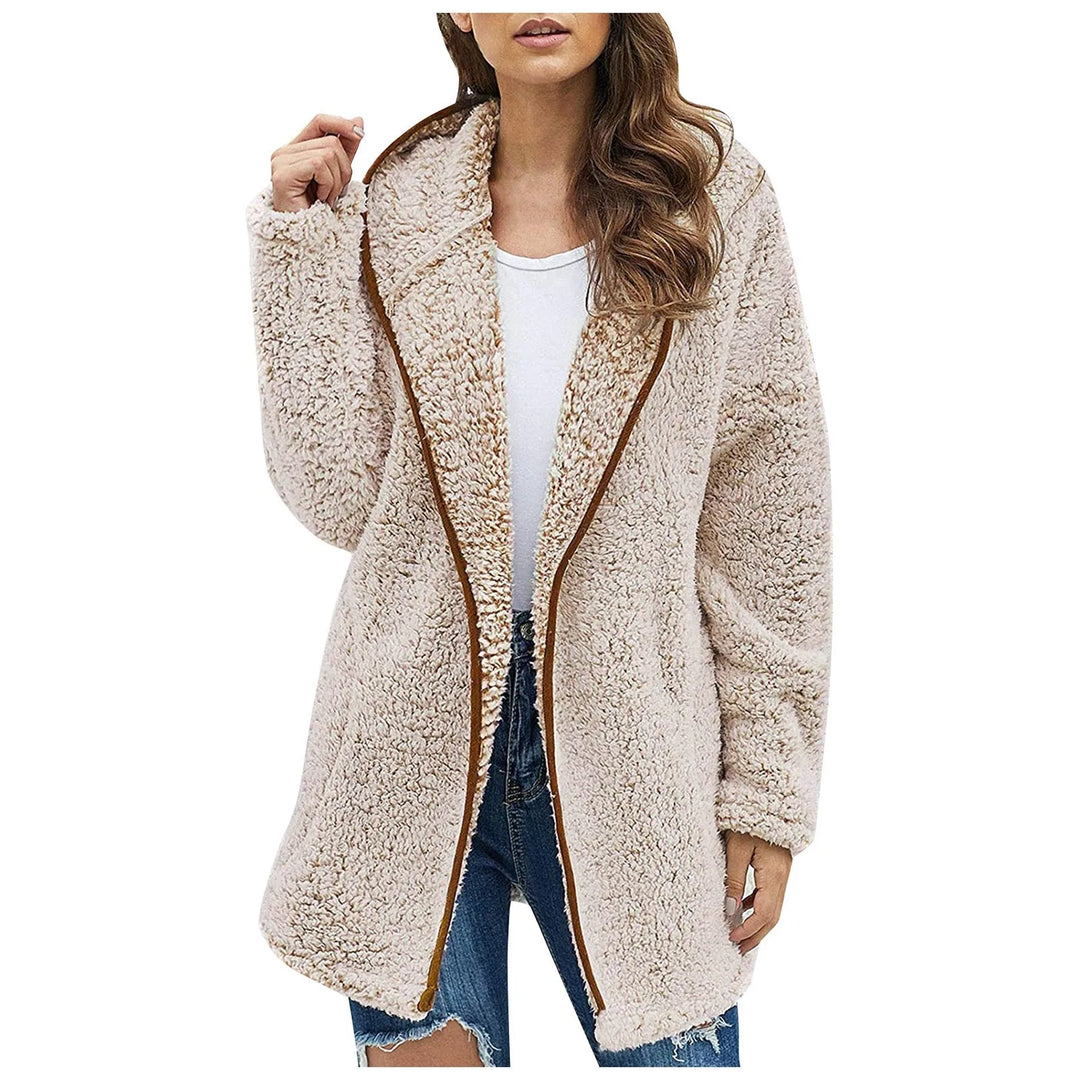 Trendy Lang Fleece Női Kardigán - Luna