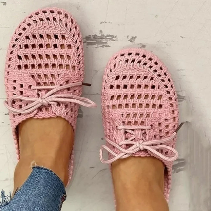 Légáteresztő női kültéri loafer nyitott orral – Linaya