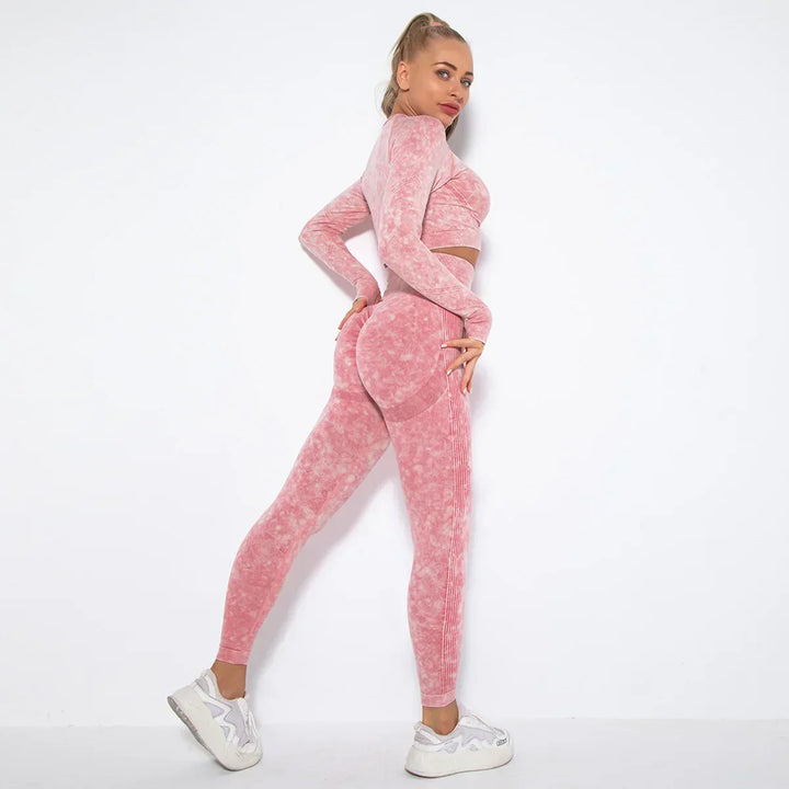 Zökkenőmentes Női Jóga Szett Cropped Top-pal - Nova