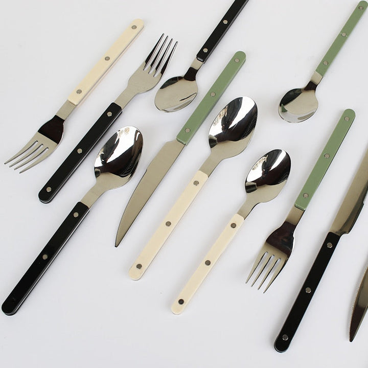 24 darabos rozsdamentes acél evőeszközkészlet gravírozott designnal - BistroLine