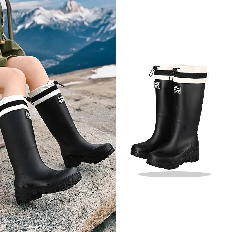Női esőcsizma retro megjelenésű, vízálló, csúszásmentes talppal – Arlena