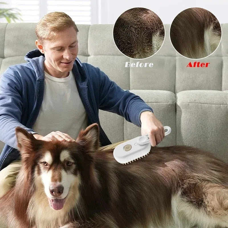 3 az 1-ben Elektromos Gőz Kefe háziállatok számára - SteamPet