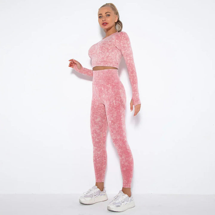 Zökkenőmentes Női Jóga Szett Cropped Top-pal - Nova