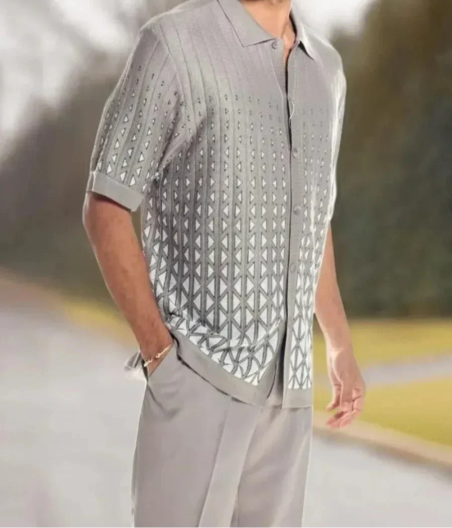 Trendi Harajuku két részből álló szett 3D nyomattal férfiaknak – Kenji