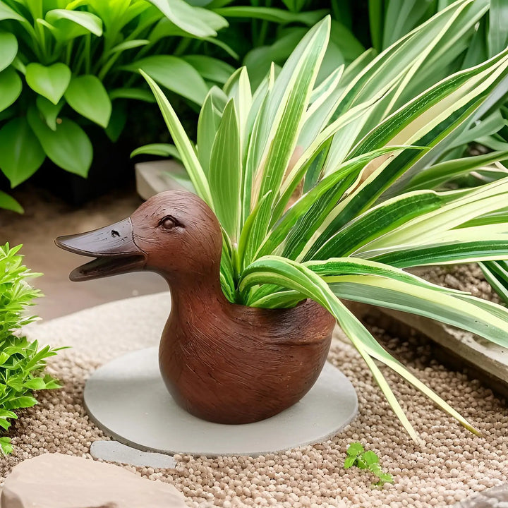 Kacsa szobor Virágcserép - QuackyPlanter
