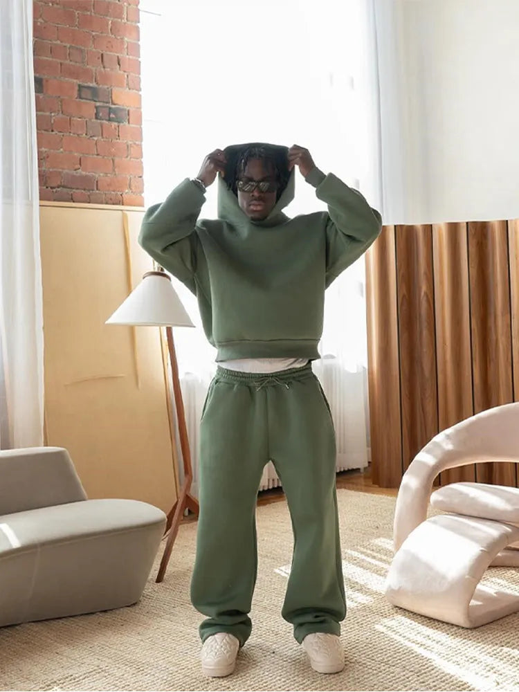 Túlméretes férfi edzőruha kapucnival és joggingnadrággal – Bastian