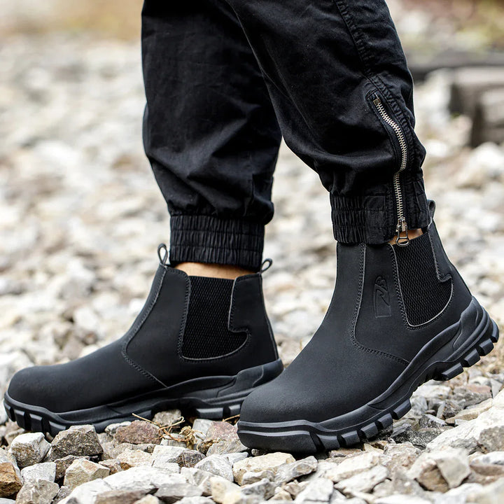 Férfi biztonsági munkacsizma vízálló acél orral és széles fazonnal – Magnus