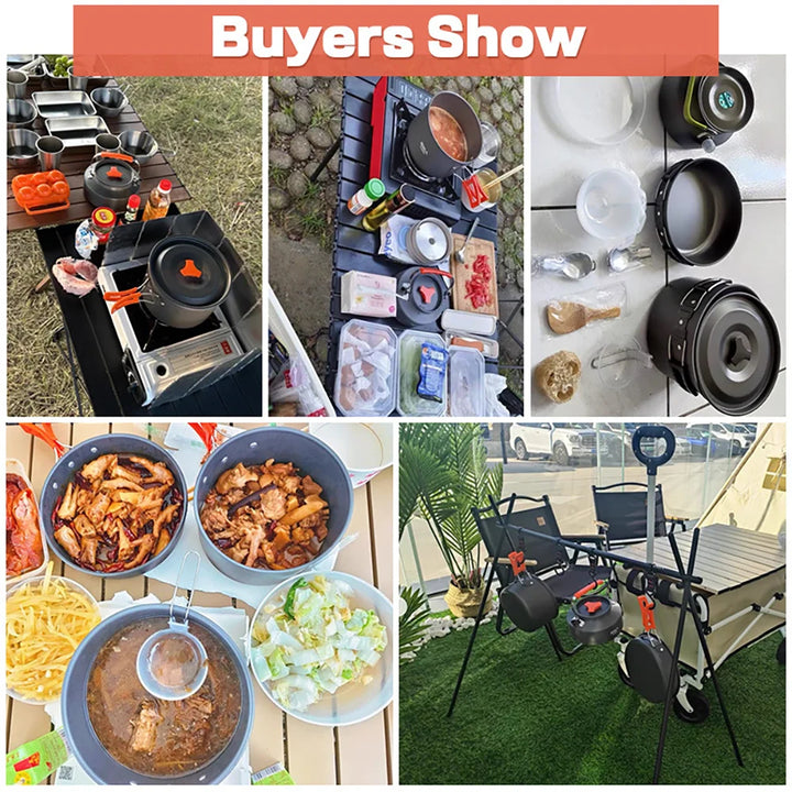 Hordozható Szabadtéri Főzőkészlet - CampEase