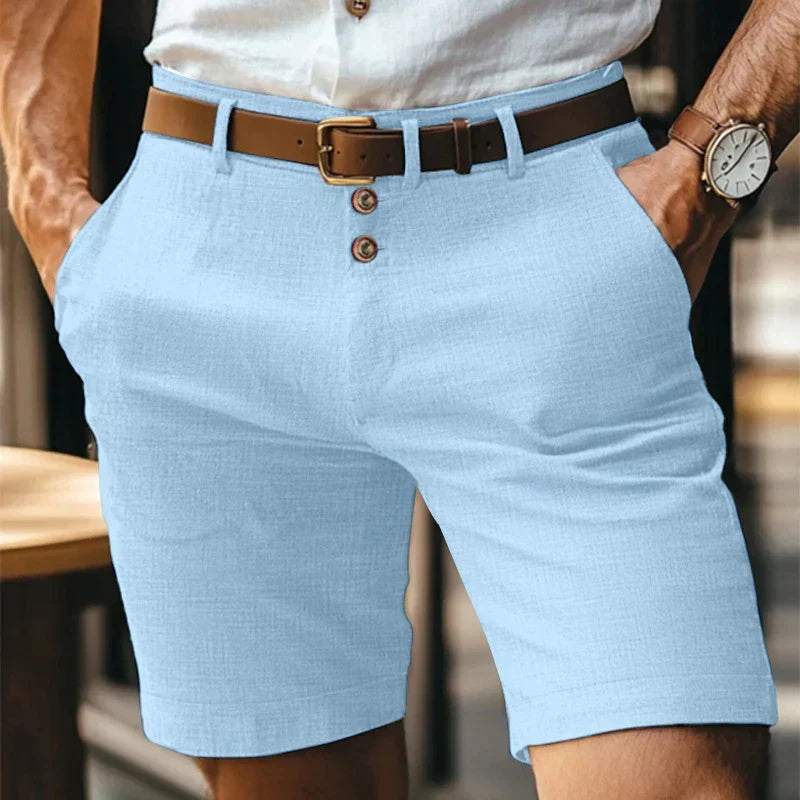 Légáteresztő & Vintage Slim-Fit Nyári Rövidnadrág Férfiaknak – Lennart