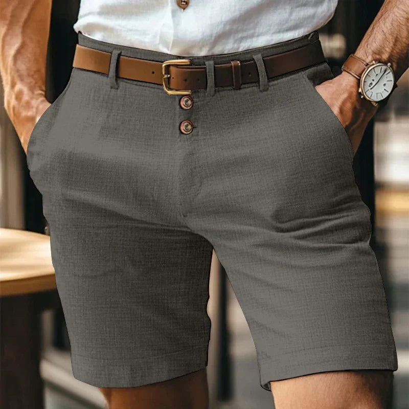 Légáteresztő & Vintage Slim-Fit Nyári Rövidnadrág Férfiaknak – Lennart