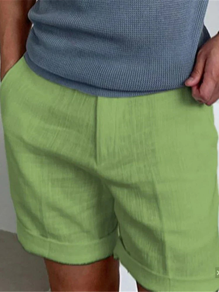 Könnyű férfi nyári rövidnadrág vászonból, laza szabással – Jorin