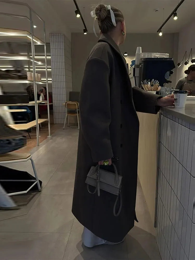 Kényelmes Hosszú Női Kabát - Sophie