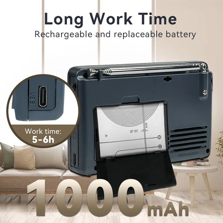 Kompakt Hordozható Rádió - EchoWave